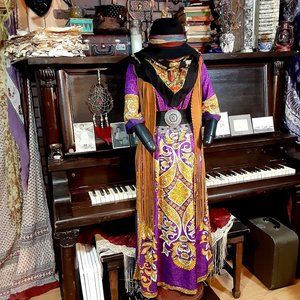 Purple Santé Classics Boho Hippie Tunic Kaftan Festival Dress